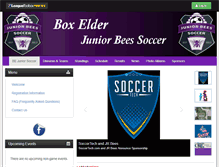 Tablet Screenshot of bejuniorsoccer.com